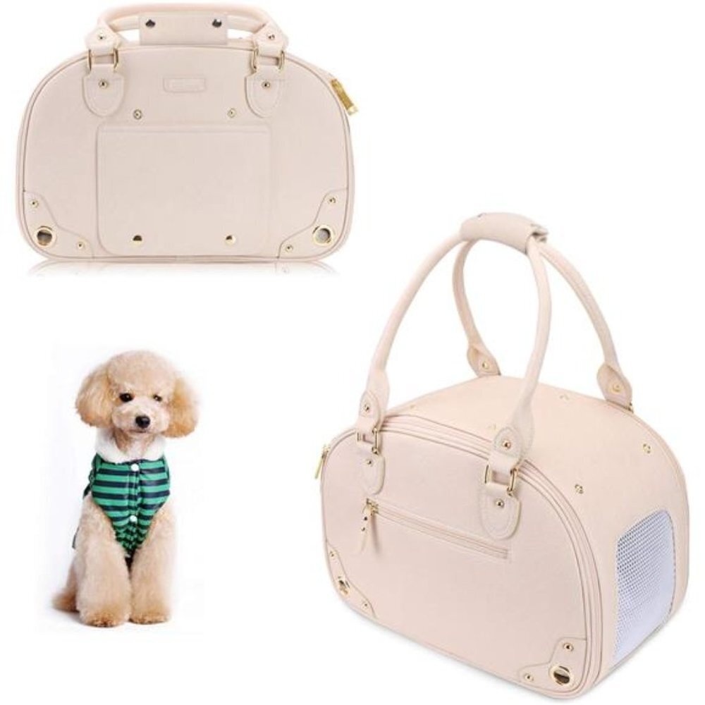 Dog Carrier Purse, Pet Carrier, Cat Carrier, Waterproof Premium Leather Pet Bag